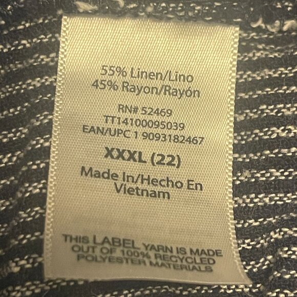 Time and Tru Drawstring Pants Womens Blue & Gray Stripe Size XXXL 22 - Picture 9 of 10